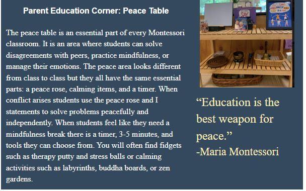 Peace Table Information